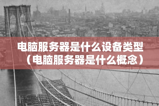 电脑服务器是什么设备类型（电脑服务器是什么概念）