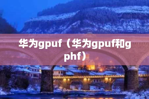 华为gpuf（华为gpuf和gphf）