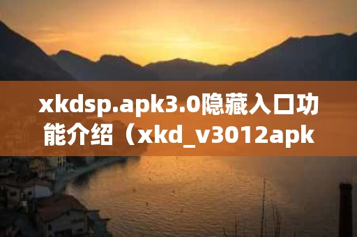 xkdsp.apk3.0隐藏入口功能介绍（xkd_v3012apk）