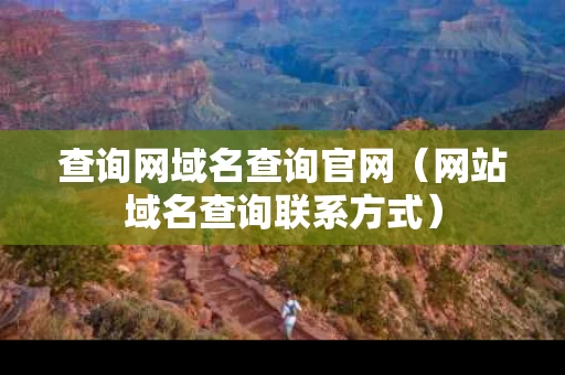 查询网域名查询官网（网站域名查询联系方式）