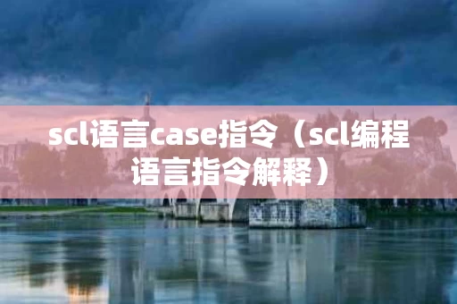 scl语言case指令（scl编程语言指令解释）