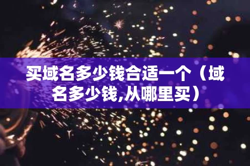 买域名多少钱合适一个（域名多少钱,从哪里买）
