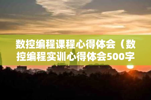 数控编程课程心得体会（数控编程实训心得体会500字）