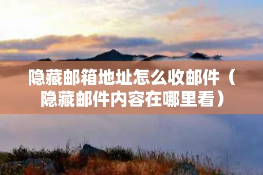 隐藏邮箱地址怎么收邮件（隐藏邮件内容在哪里看）