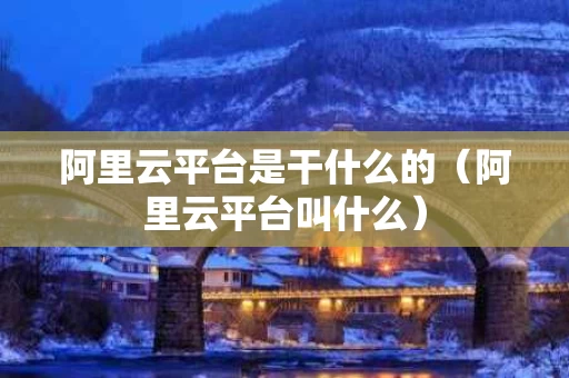 阿里云平台是干什么的（阿里云平台叫什么）
