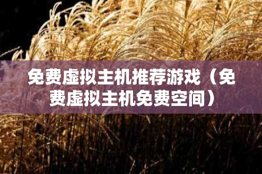 免费虚拟主机推荐游戏（免费虚拟主机免费空间）
