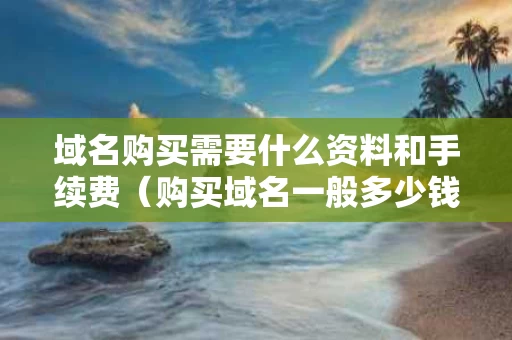 域名购买需要什么资料和手续费（购买域名一般多少钱）