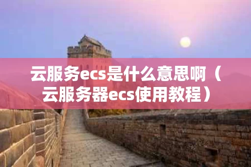 云服务ecs是什么意思啊（云服务器ecs使用教程）