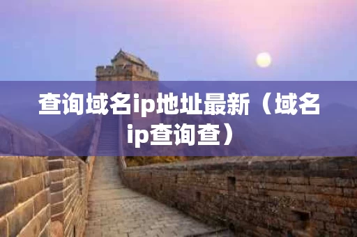 查询域名ip地址最新（域名ip查询查）
