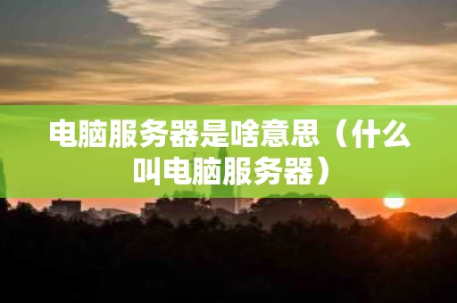 电脑服务器是啥意思（什么叫电脑服务器）