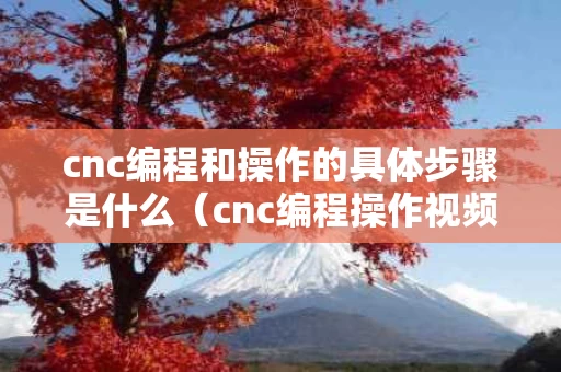 cnc编程和操作的具体步骤是什么（cnc编程操作视频教程）