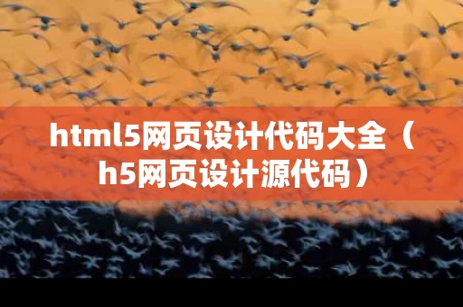 html5网页设计代码大全（h5网页设计源代码）