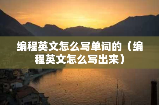编程英文怎么写单词的（编程英文怎么写出来）