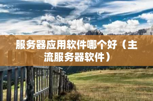 服务器应用软件哪个好（主流服务器软件）
