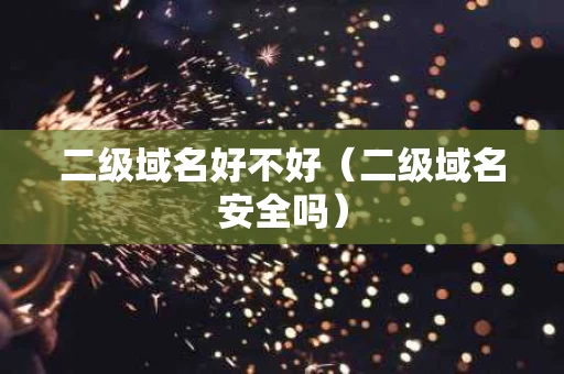 二级域名好不好（二级域名安全吗）