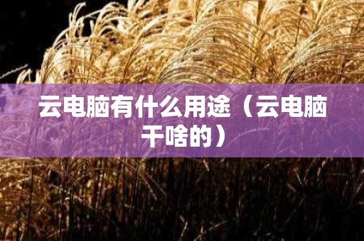 云电脑有什么用途（云电脑干啥的）