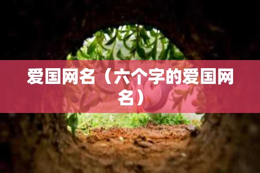 爱国网名（六个字的爱国网名）