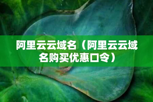 阿里云云域名（阿里云云域名购买优惠口令）