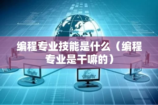 编程专业技能是什么（编程专业是干嘛的）