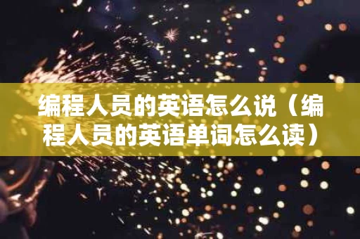 编程人员的英语怎么说（编程人员的英语单词怎么读）
