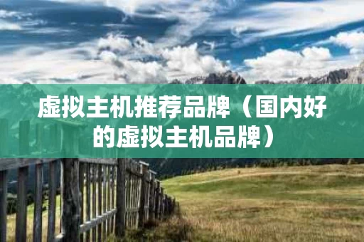 虚拟主机推荐品牌（国内好的虚拟主机品牌）