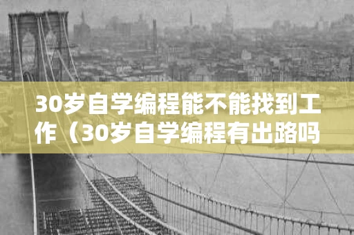30岁自学编程能不能找到工作（30岁自学编程有出路吗）