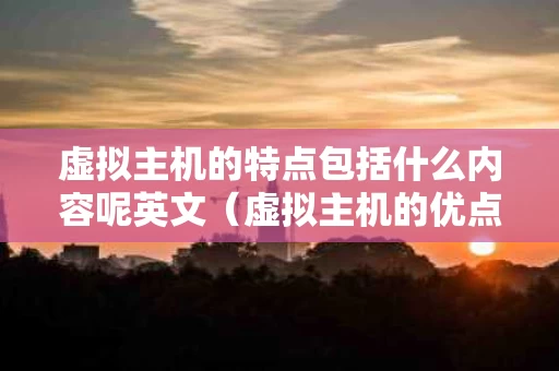 虚拟主机的特点包括什么内容呢英文（虚拟主机的优点和缺点）