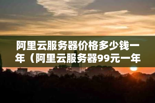 阿里云服务器价格多少钱一年（阿里云服务器99元一年）