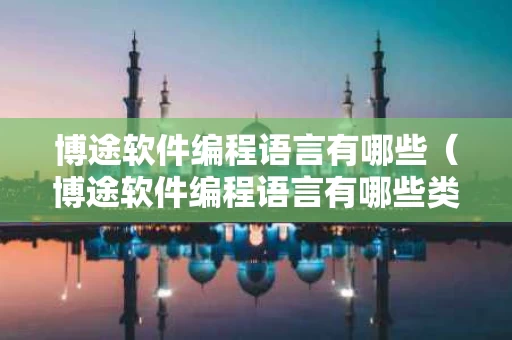 博途软件编程语言有哪些（博途软件编程语言有哪些类型）