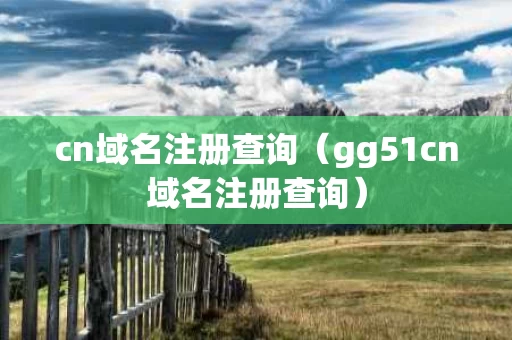 cn域名注册查询（gg51cn域名注册查询）