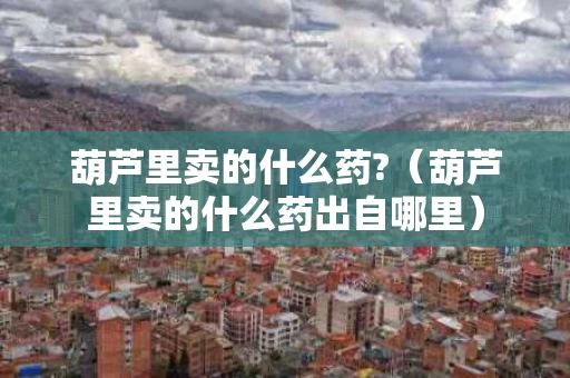 葫芦里卖的什么药?（葫芦里卖的什么药出自哪里）