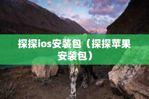 探探ios安装包（探探苹果安装包）