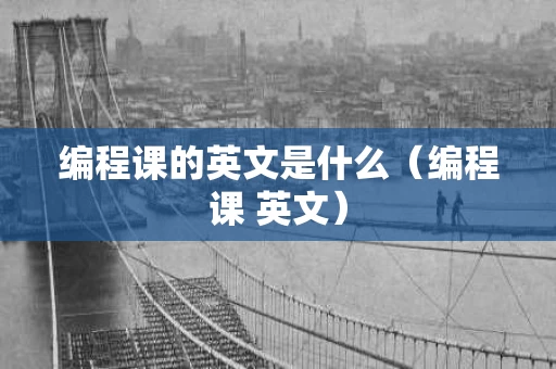 编程课的英文是什么（编程课 英文）