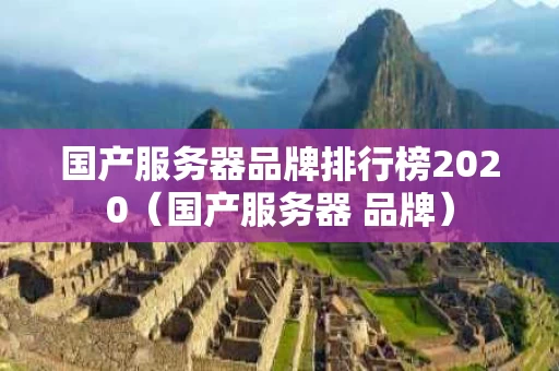 国产服务器品牌排行榜2020（国产服务器 品牌）