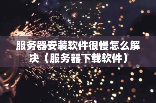 服务器安装软件很慢怎么解决（服务器下载软件）