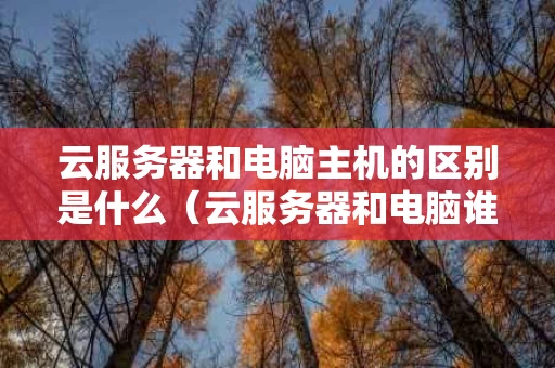 云服务器和电脑主机的区别是什么（云服务器和电脑谁运算速度快）
