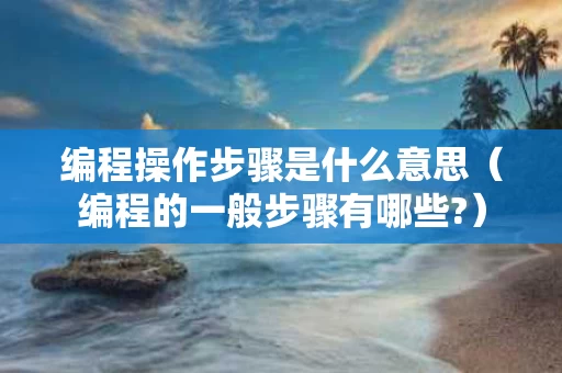 编程操作步骤是什么意思（编程的一般步骤有哪些?）