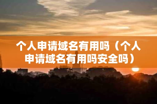 个人申请域名有用吗（个人申请域名有用吗安全吗）