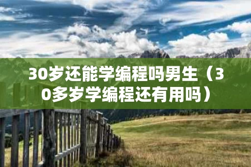 30岁还能学编程吗男生（30多岁学编程还有用吗）
