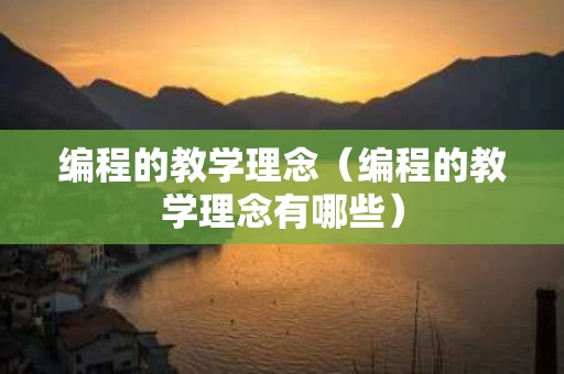 编程的教学理念（编程的教学理念有哪些）