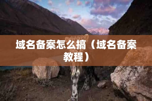 域名备案怎么搞（域名备案教程）