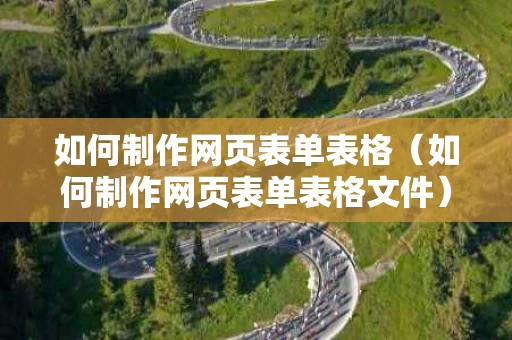如何制作网页表单表格（如何制作网页表单表格文件）