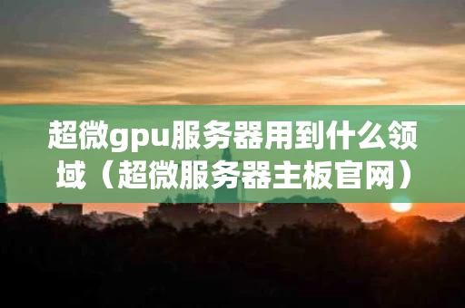 超微gpu服务器用到什么领域（超微服务器主板官网）