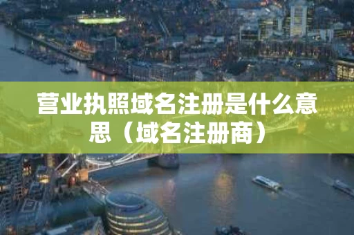 营业执照域名注册是什么意思（域名注册商）