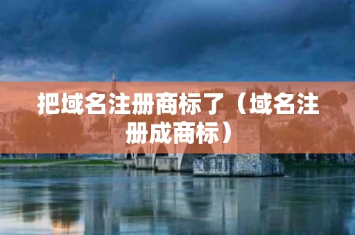 把域名注册商标了（域名注册成商标）