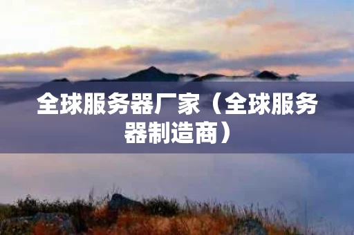 全球服务器厂家（全球服务器制造商）