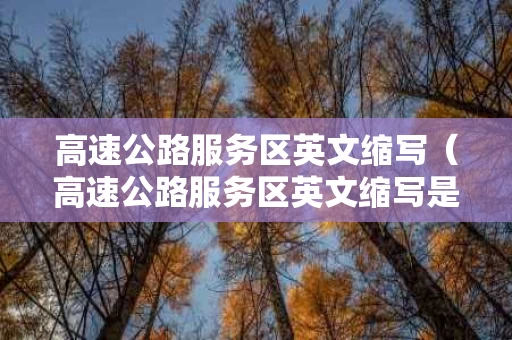 高速公路服务区英文缩写（高速公路服务区英文缩写是什么）