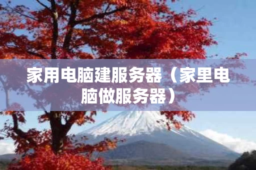 家用电脑建服务器（家里电脑做服务器）