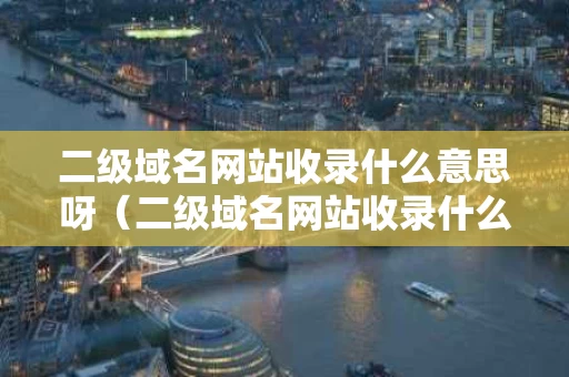 二级域名网站收录什么意思呀（二级域名网站收录什么意思呀）