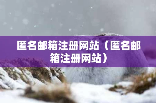 匿名邮箱注册网站（匿名邮箱注册网站）